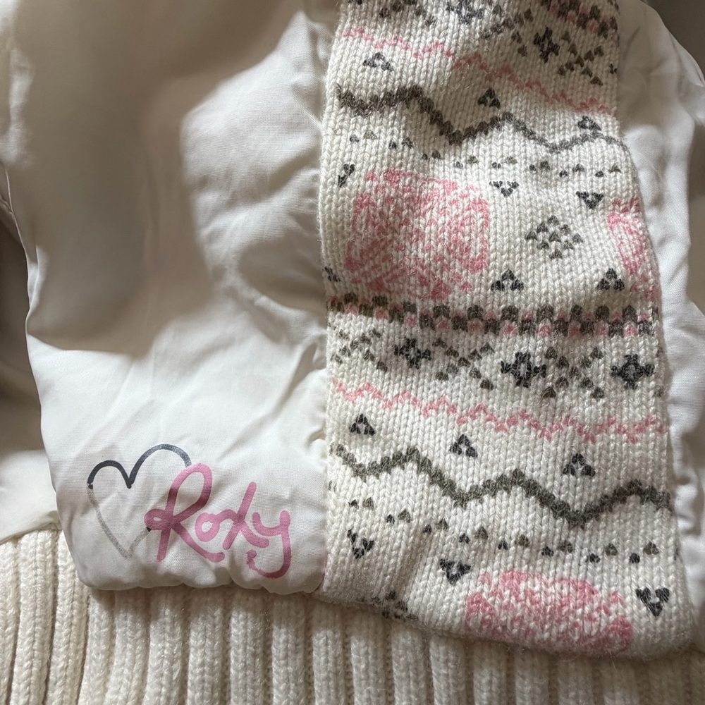 Girls Roxy Off-White Quilted Vest - Picture 9 of 10